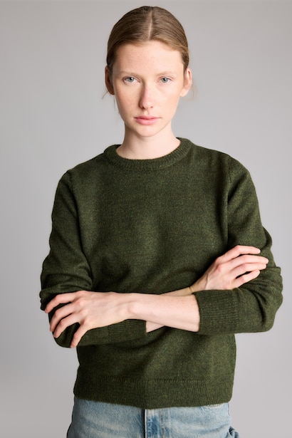 Regular Fit Yün Karışımlı Basic Kazak