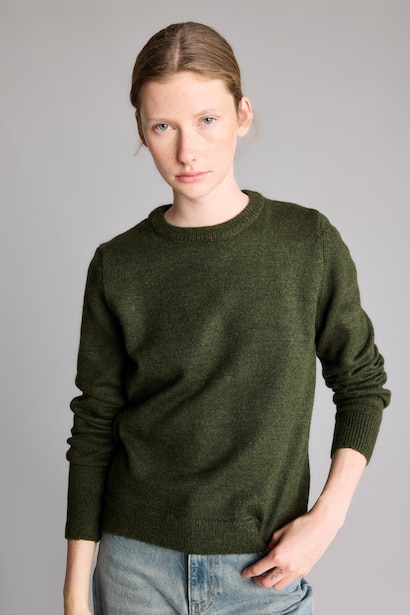 Regular Fit Yün Karışımlı Basic Kazak