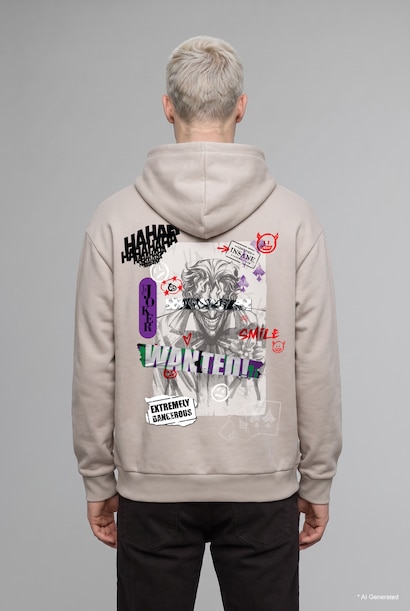 Batman Boxy Fit Fabric Printed Sweatshirt