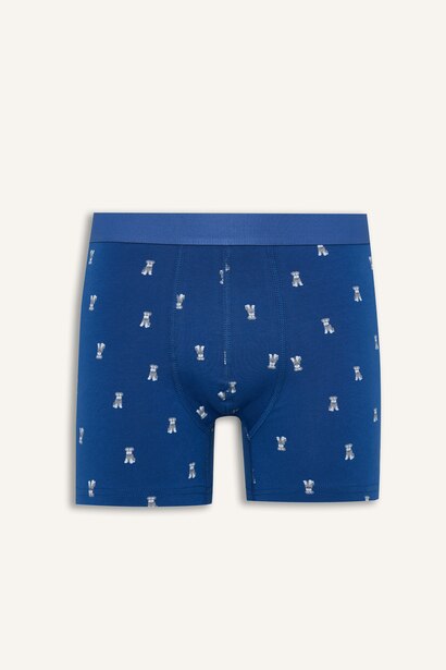 Regular Fit Elastic Waistband Patterned 3 Piece Boxers