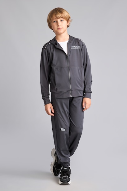Boy Oversize Fit Scuba Anthracite Trousers