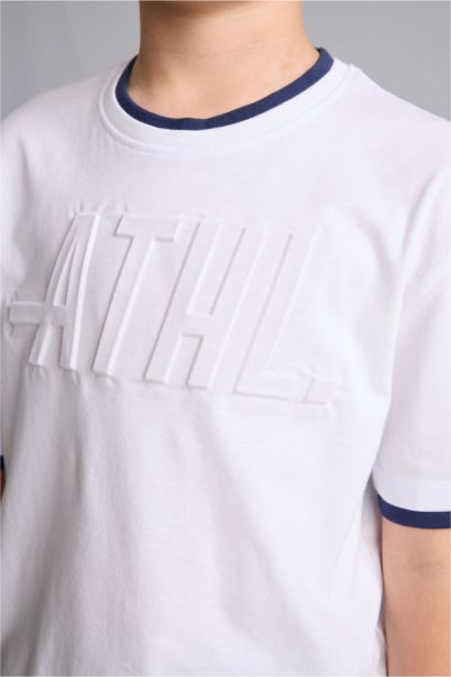 Oversize Fit Slogan Short Sleeve T-Shirt