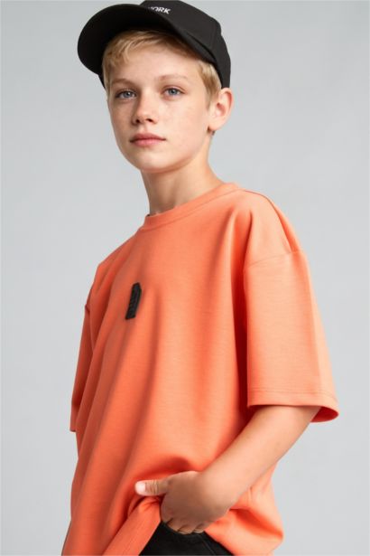 Oversize Modal Sırt Baskılı Tişört Erkek Çocuk