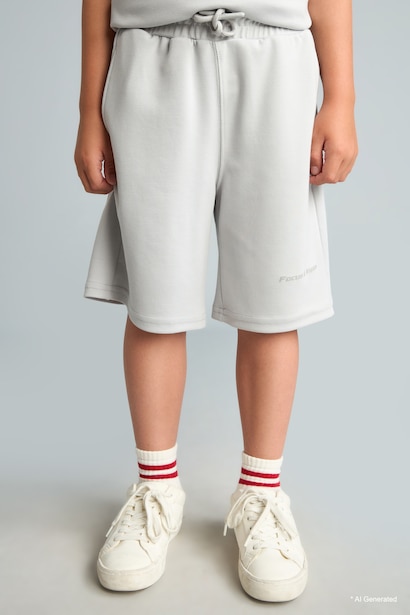 Oversize Dalgıç Kumaş Şort Erkek Çocuk