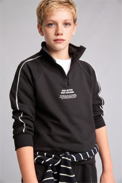 Oversize Baskılı Sweatshirt Erkek Çocuk
