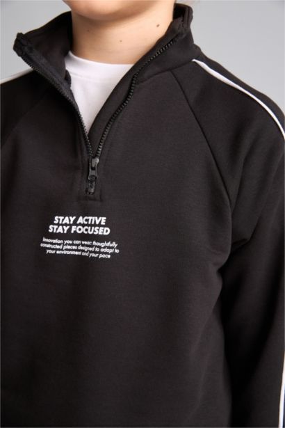 Oversize Baskılı Sweatshirt Erkek Çocuk