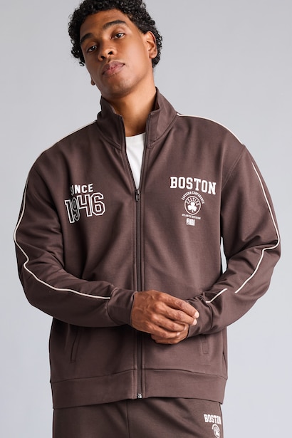NBA Boston Celtics Standart Fit Fermuarlı Sweatshirt Hırka