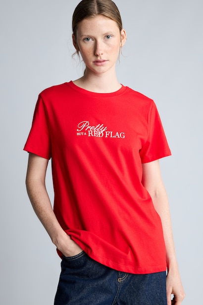 Regular Fit 100% Cotton Printed Crew Neck Short Sleeve T-Shirt