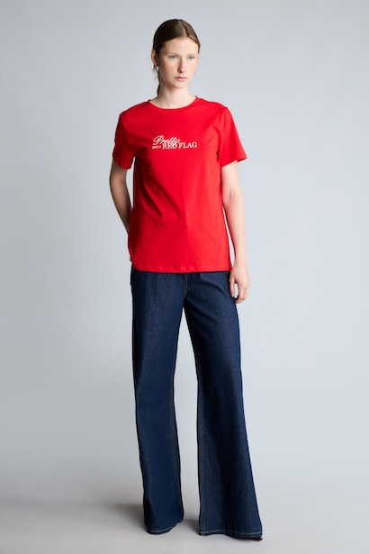 Regular Fit 100% Cotton Printed Crew Neck Short Sleeve T-Shirt