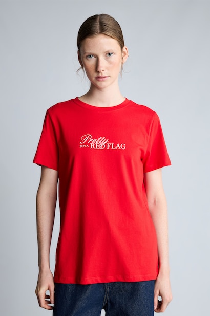 Regular Fit 100% Cotton Printed Crew Neck Short Sleeve T-Shirt
