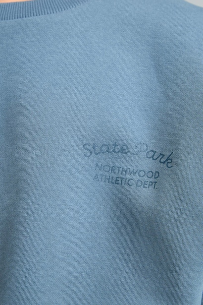 Boy Regular Fit Slogan Print Fleece Lined Thick Fabric Sweatshirt