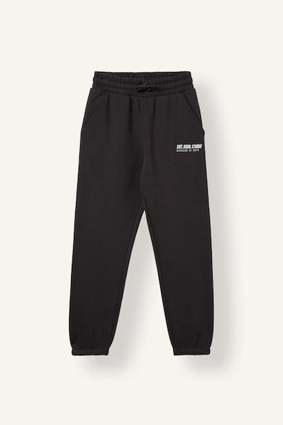 Брюки Regular Fit из плотной ткани с принтом-слоганом для мальчиков