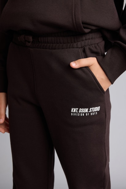 Boy Regular Fit Thick Jogger Sweatpants with Slogan Print