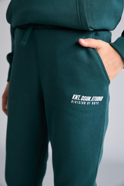 Boy Regular Fit Slogan Print Thick Fabric Sweatpants