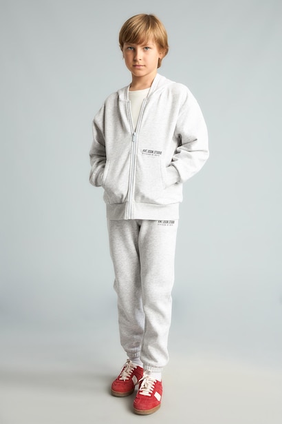 Regular Fit Slogan Trousers