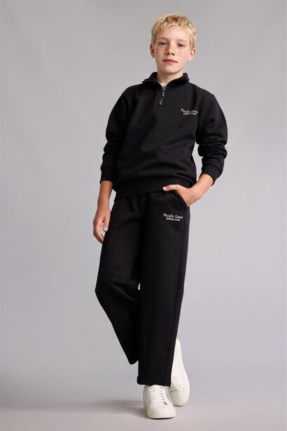 Yarım Fermuarlı Dik Yaka Sweatshirt Erkek Çocuk