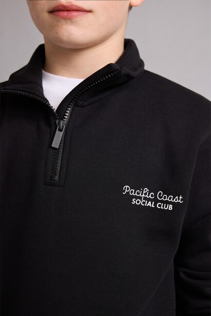 Yarım Fermuarlı Dik Yaka Sweatshirt Erkek Çocuk