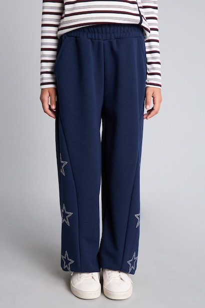 Pamuklu Baggy Fit Eşofman Altı Kız Çocuk