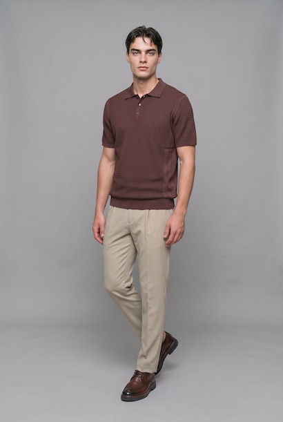 Polo Collar Short Sleeve Polo T-Shirt