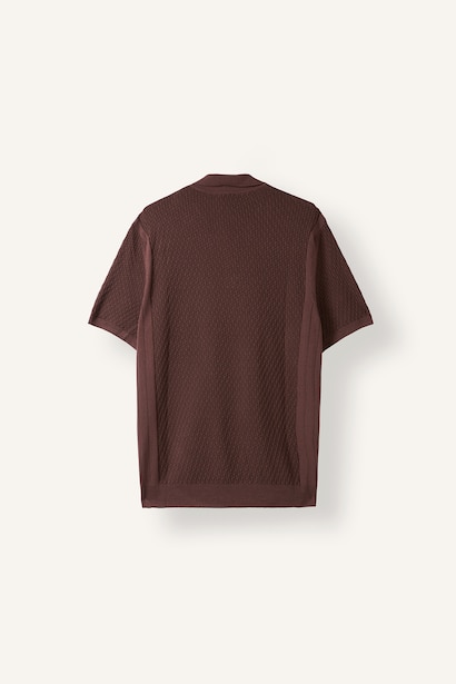 Standart Fit Dokulu Triko Basic Polo Tişört