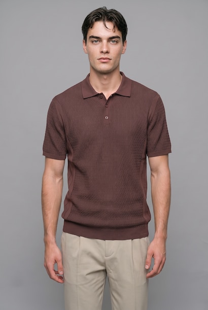 Polo Collar Short Sleeve Polo T-Shirt