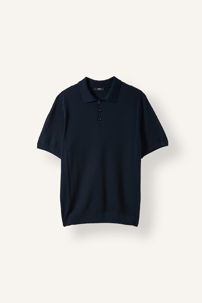 Standart Fit Dokulu Triko Basic Polo Tişört