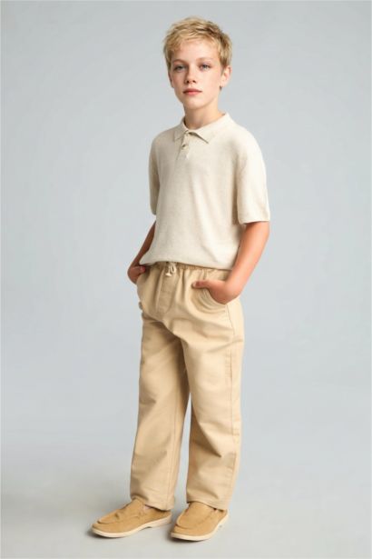 Regular Fit Düz Paça Pantolon Erkek Çocuk