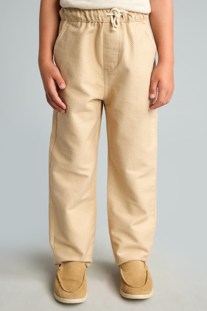 %100 Pamuk Regular Fit Düz Paça Pantolon Erkek Çocuk