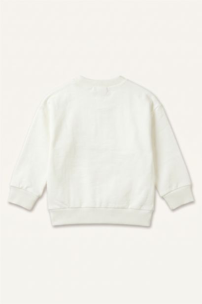 Oversıze Ayıcık Baskılı Sweatshirt Erkek Bebek
