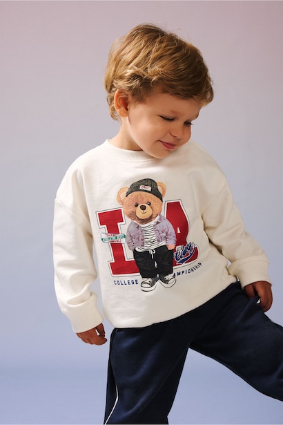 Oversize Fit Crew Neck Sweatshirt