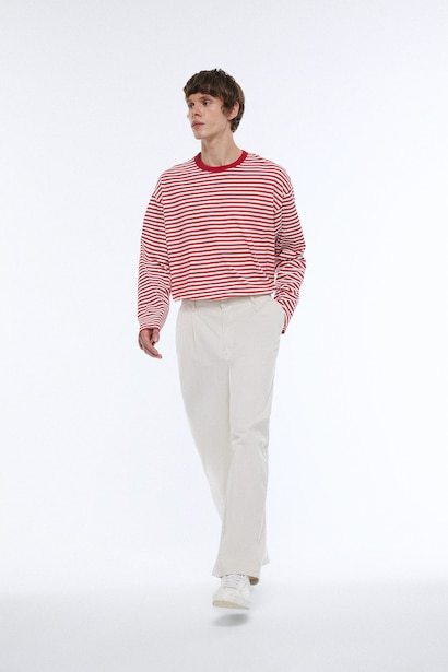 Pantalon long plissé Coupe ballon