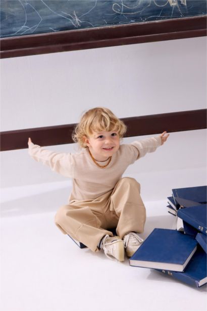 Pamuklu Jogger Pantolon Erkek Bebek