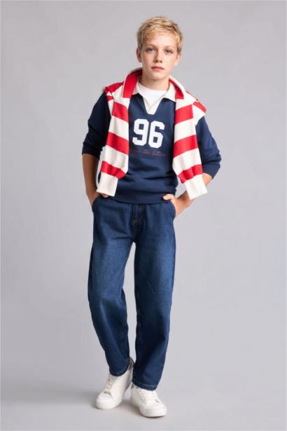 Oversize Baskılı Sweatshirt Erkek Çocuk