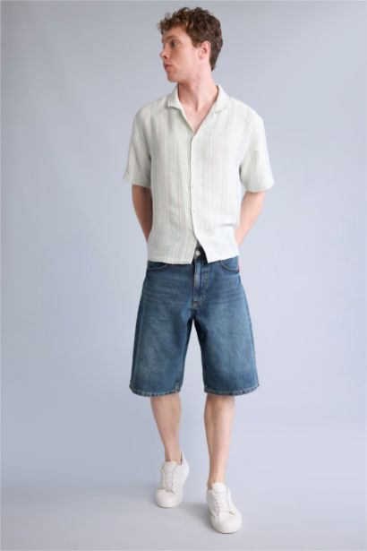 Baggy Fıt Bermuda