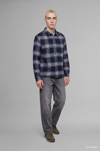 Kareli Overshirt Fit Pamuklu Gömlek