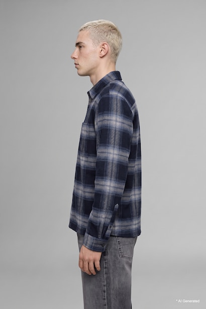 Kareli Overshirt Fit Pamuklu Gömlek