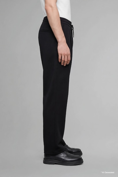 Pantalon large à taille normale