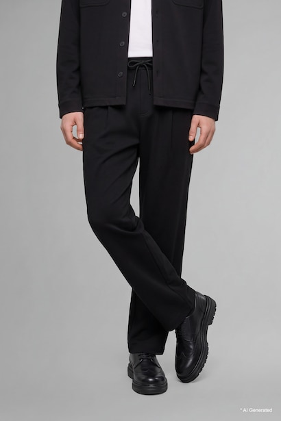 Pantalon large à taille normale