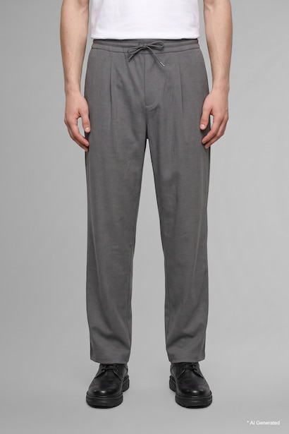 Pantalon large à taille normale
