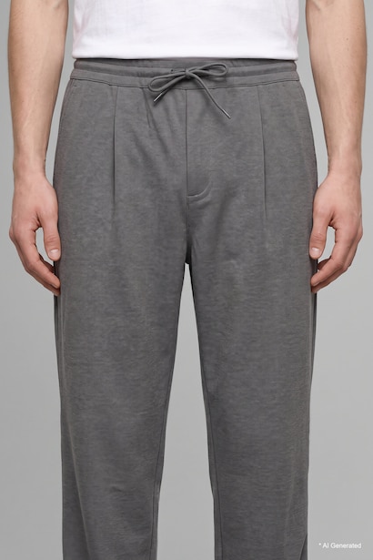 Pantalon large à taille normale