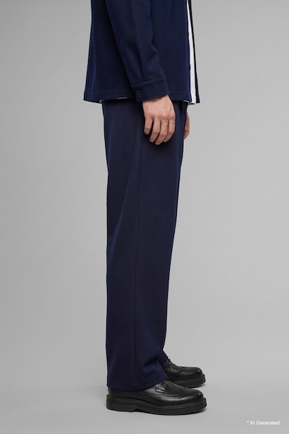 Pantalon large à taille normale