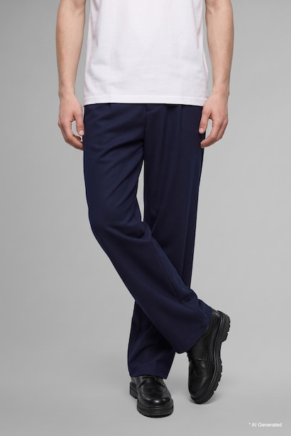 Pantalon large à taille normale