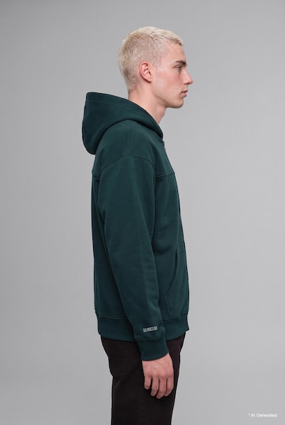 Boxy Fit Sırt Baskılı Hırka