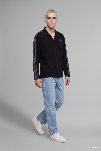 Boxy Fit Pique Sweatshirt