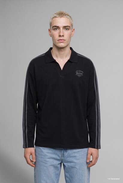 Boxy Fit Pique Sweatshirt