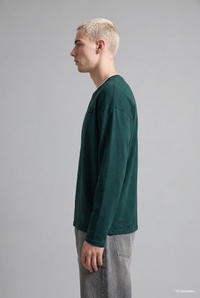 Boxy Fit Crew Neck Printed Sweatshirt