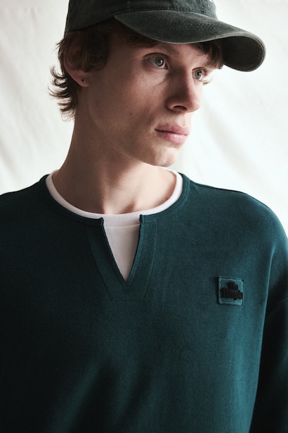 Boxy Fit Crew Neck Printed Sweatshirt