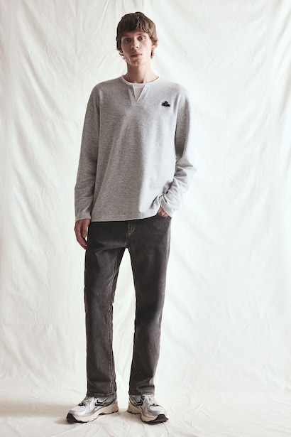 Boxy Fit Crew Neck Printed Sweatshirt