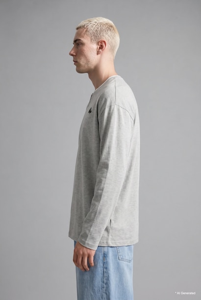 Boxy Fit Crew Neck Printed Sweatshirt