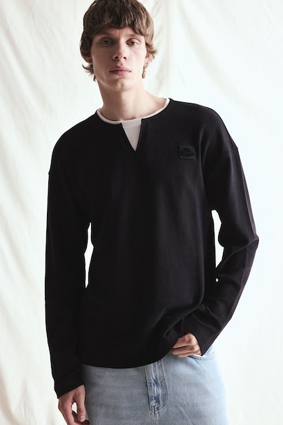 Boxy Fit Crew Neck Printed Sweatshirt